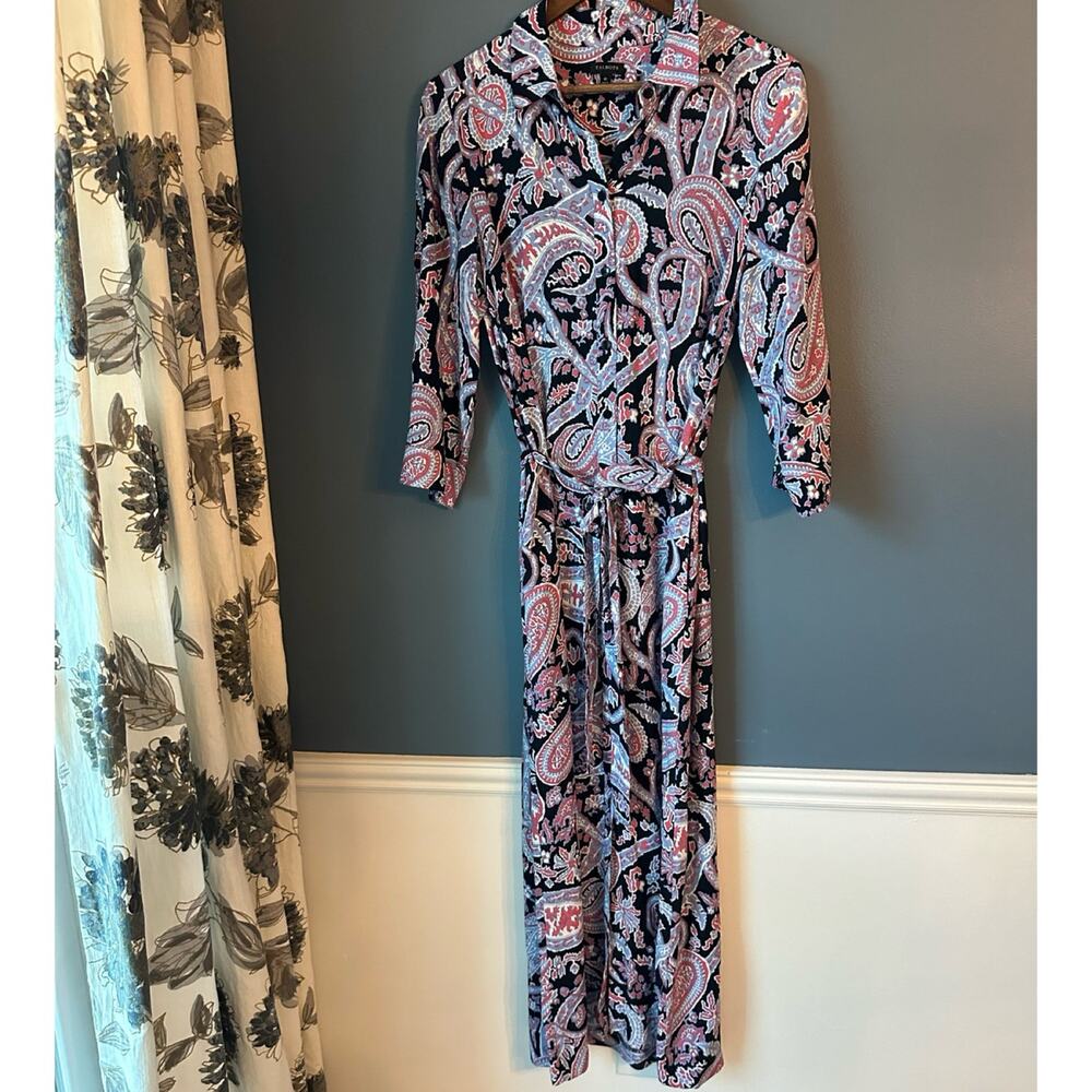 Talbots paisley‎ shirtdress